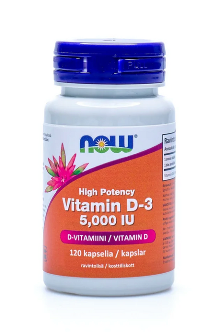 D3-VITAMIINI / 5000 IU / 125 mcg / 120 softgeliä