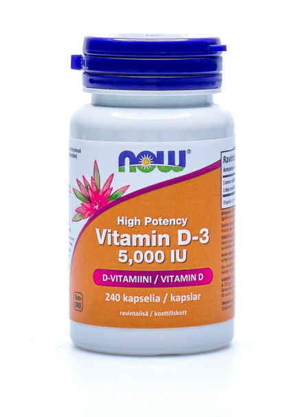 D3-VITAMIINI / 5000 IU / 125 mcg / 240 kaps.