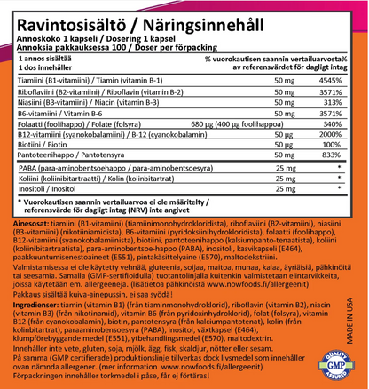 B-50 / B-VITAMIINIKOMPLEKSI / 100 vkaps.