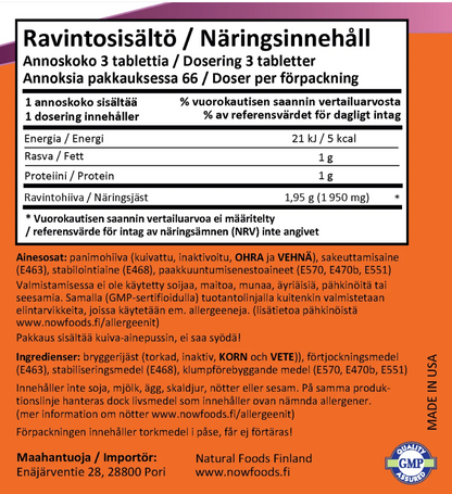 BREWERS YEAST / PANIMOHIIVA/ 200 tabl.