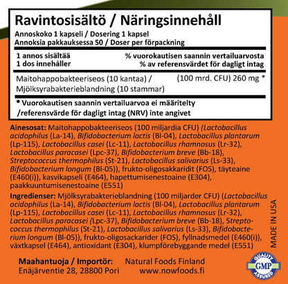 PROBIOTIC-10 / 10 kantaa & 100 miljardia / 30 kaps.