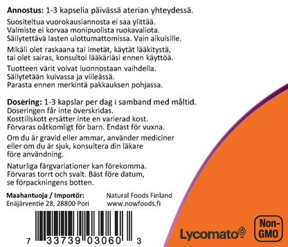 LUONTAINEN LYKOPEENI / 10 mg / 60 pehmokaps.