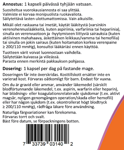 NATTOKINAASI / 100 mg / 60 kaps.