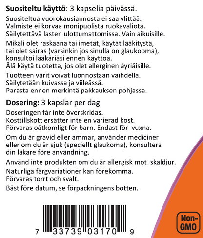 GLUKOSAMIINI + KONDROITIINI + MSM / 90 kaps.