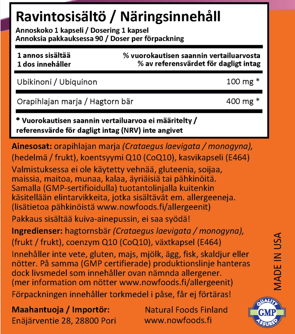 KOENTSYYMI Q10 / 100 mg / 90 kaps.