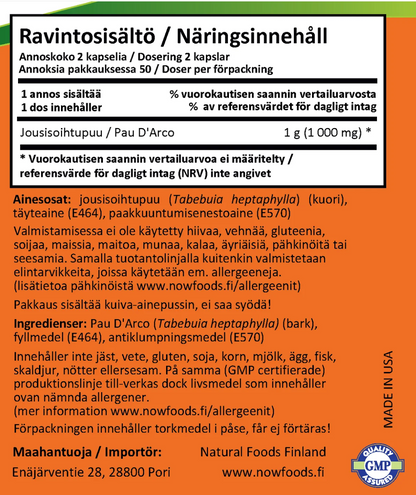 PAU D´ ARCO-UUTE / 500 mg / 100 kaps.
