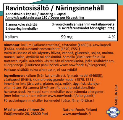 KALIUMSITRAATTI / 99 mg / 180 vkaps.
