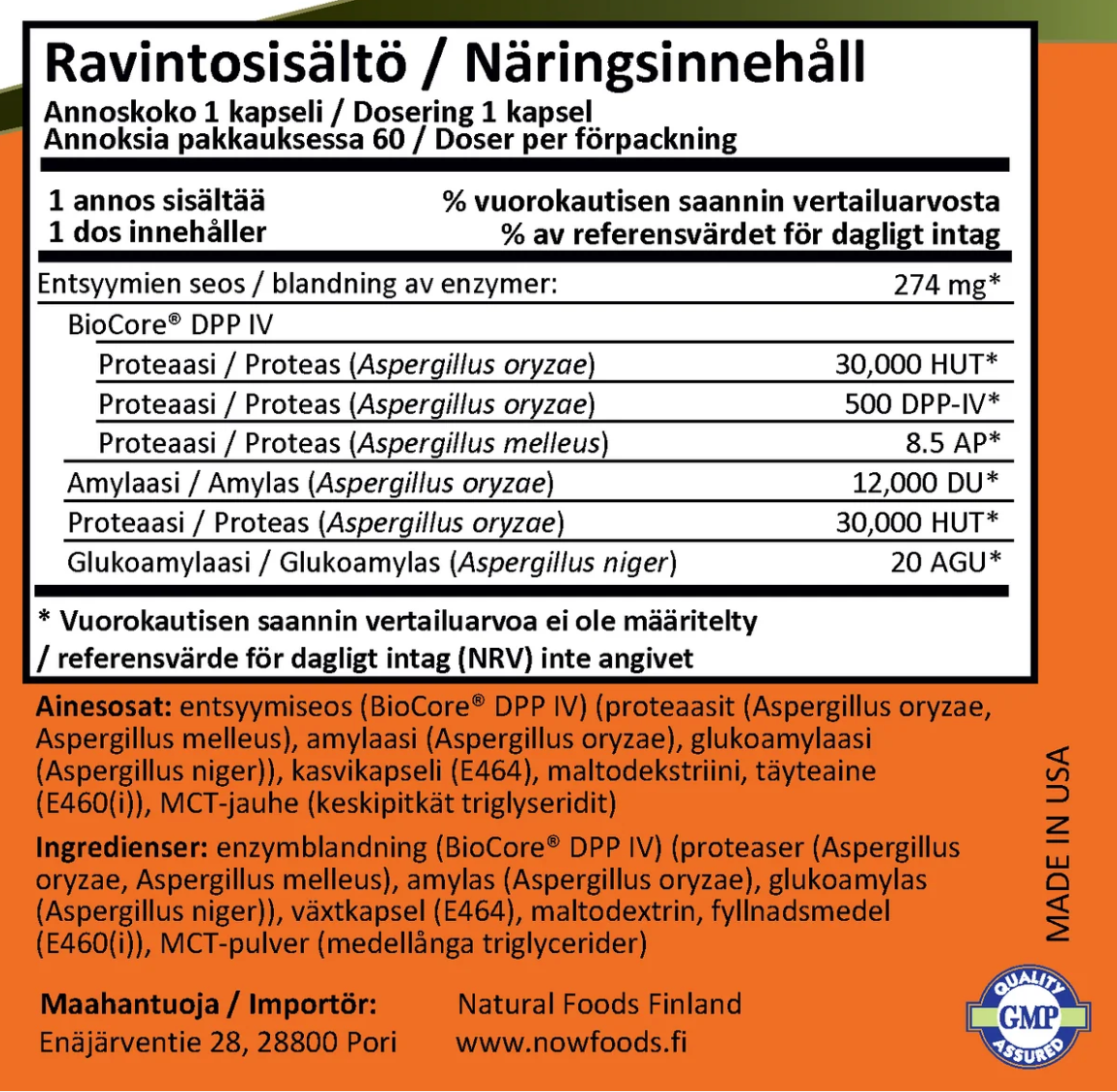 GLUTEN DIGEST / ENTSYYMISEKOITUS / 60 kaps.