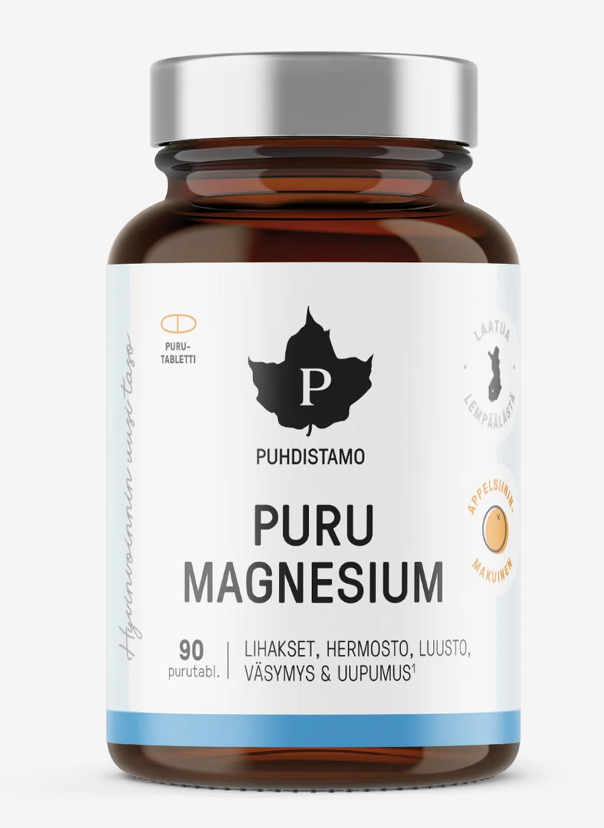 PURESKELTAVA MAGNESIUM / 375 mg / APPELSIINI / 90 tabl.