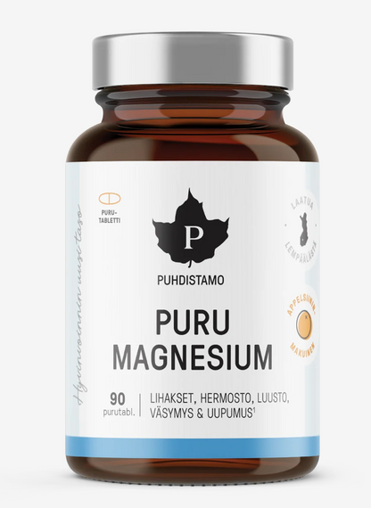 PURESKELTAVA MAGNESIUM / 375 mg / APPELSIINI / 90 tabl.