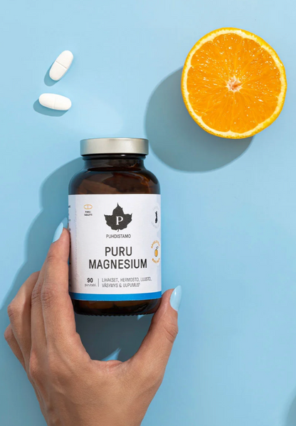 PURESKELTAVA MAGNESIUM / 375 mg / APPELSIINI / 90 tabl.