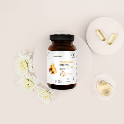 OMEGA + D3 / 2000 IU / 60 pehmokapselia