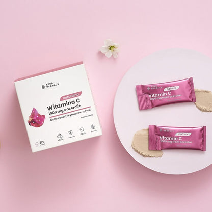 LUONNOLLINEN C-VITAMIINI ACEROLASTA / 1000 mg / 30 pussia