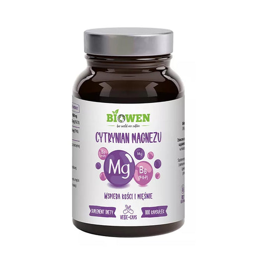 MAGNEESIUMSITRAAT + B6 / 100 KAPSLIT