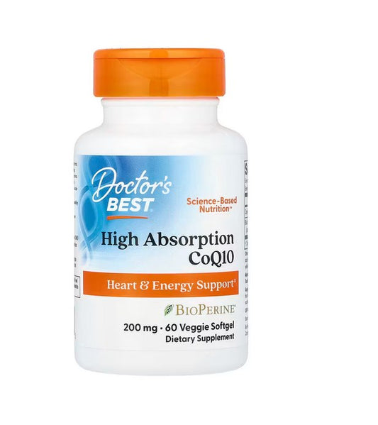 DOCTOR'S BEST High Absorption Coq10 with Bioperine, 200 mg (60 Vsoftgels)