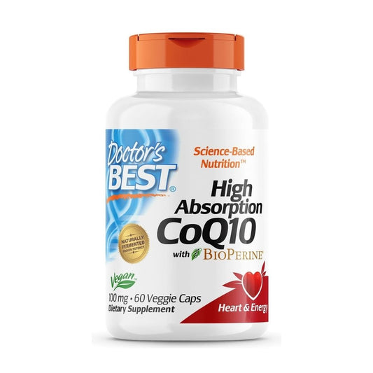 DOCTOR'S BEST High Absorption Coq10 with Bioperine, 100 mg (60 vcaps)