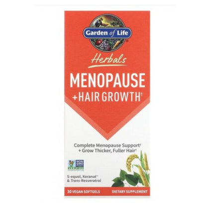 MENOPAUSSI + HIUSTEN KASVU / 30 veg. pehmokapselia