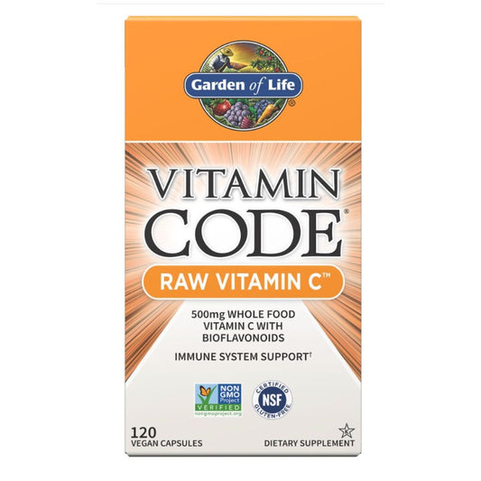 RAW VITAMIN C / LUONNOLLINEN C-VITAMIINI / 500 mg / 120 vkaps.