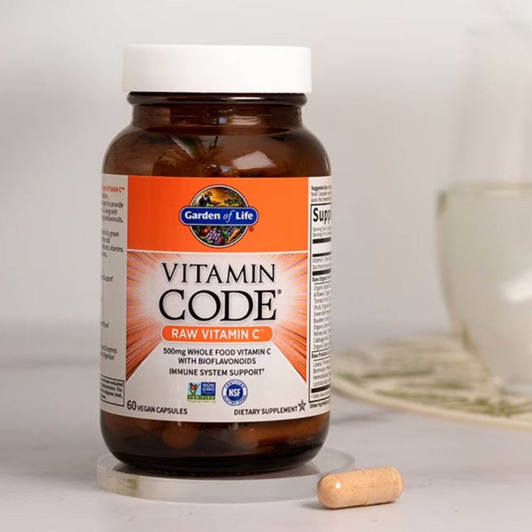 RAW VITAMIN C / LUONNOLLINEN C-VITAMIINI / 500 mg / 60 vkaps.