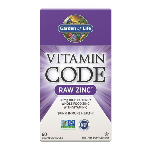 RAW ZINC / RAAKARAVINTOPOHJAINEN SINKKI + C / 30 mg / 60 vkaps.