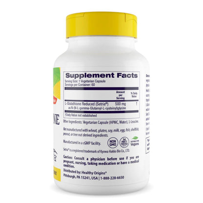 L-GLUTATIONI / PELKISTETTY / 500 mg / 60 vkaps.