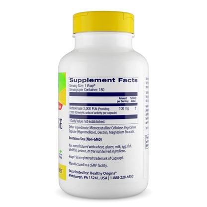 LUONNOLLINEN NATTOKINAASI / 100 mg / 180 kaps.