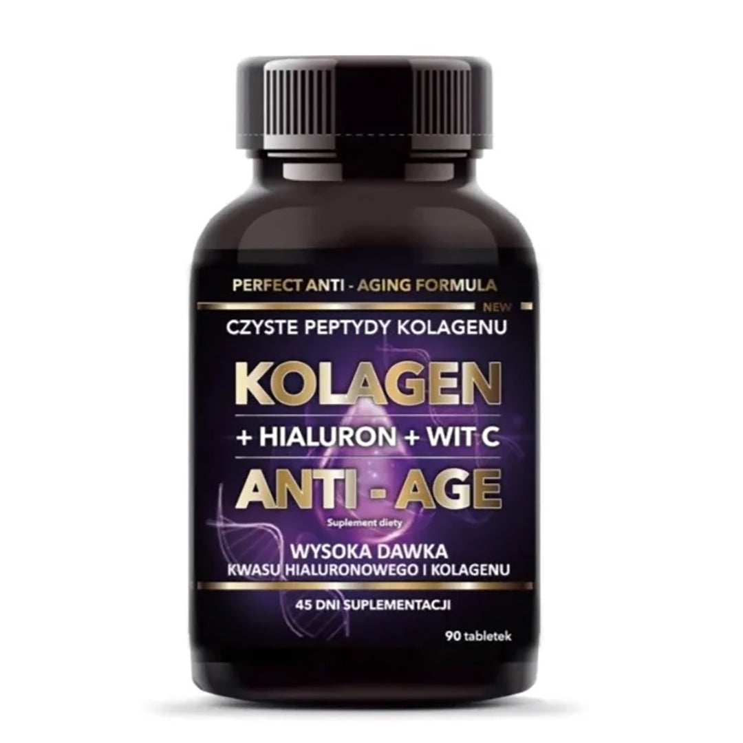 KOLLAGEN + HYALURONSYRA + C-VITAMIN / 90 TABLETTER