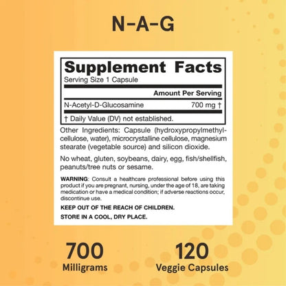 N-A-G / N-ASETYYLI-D-GLUKOSAMIINI / 120 vkaps.
