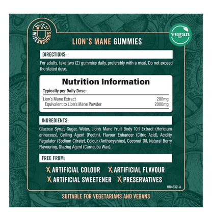 LION´S MANE GUMMIES / 2000 mg / MARJAN MAKU / 60 kpl