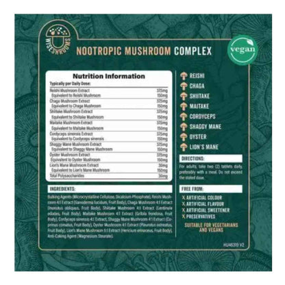 NOOTROPIC MUSHROOM COMPLEX / SIENIUUTTEET / 90 kaps.