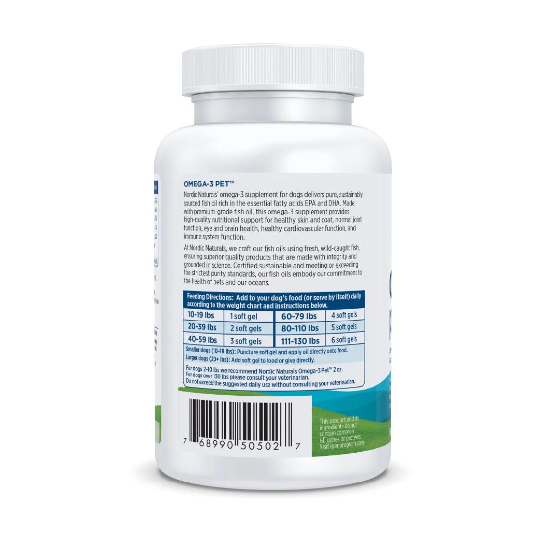 OMEGA-3 / LEMMIKEILLE / 180 pehmokapselia