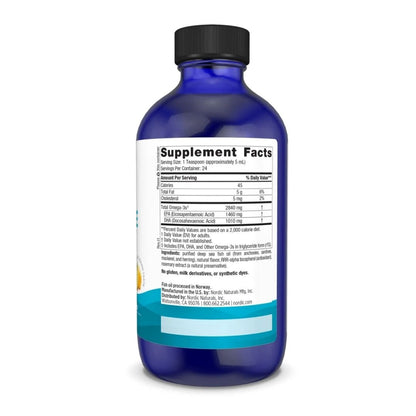 NORDIC NATURALS Ultimate Omega, 2840 mg Lemon Flavor (237 ml / 8 fl. oz.)