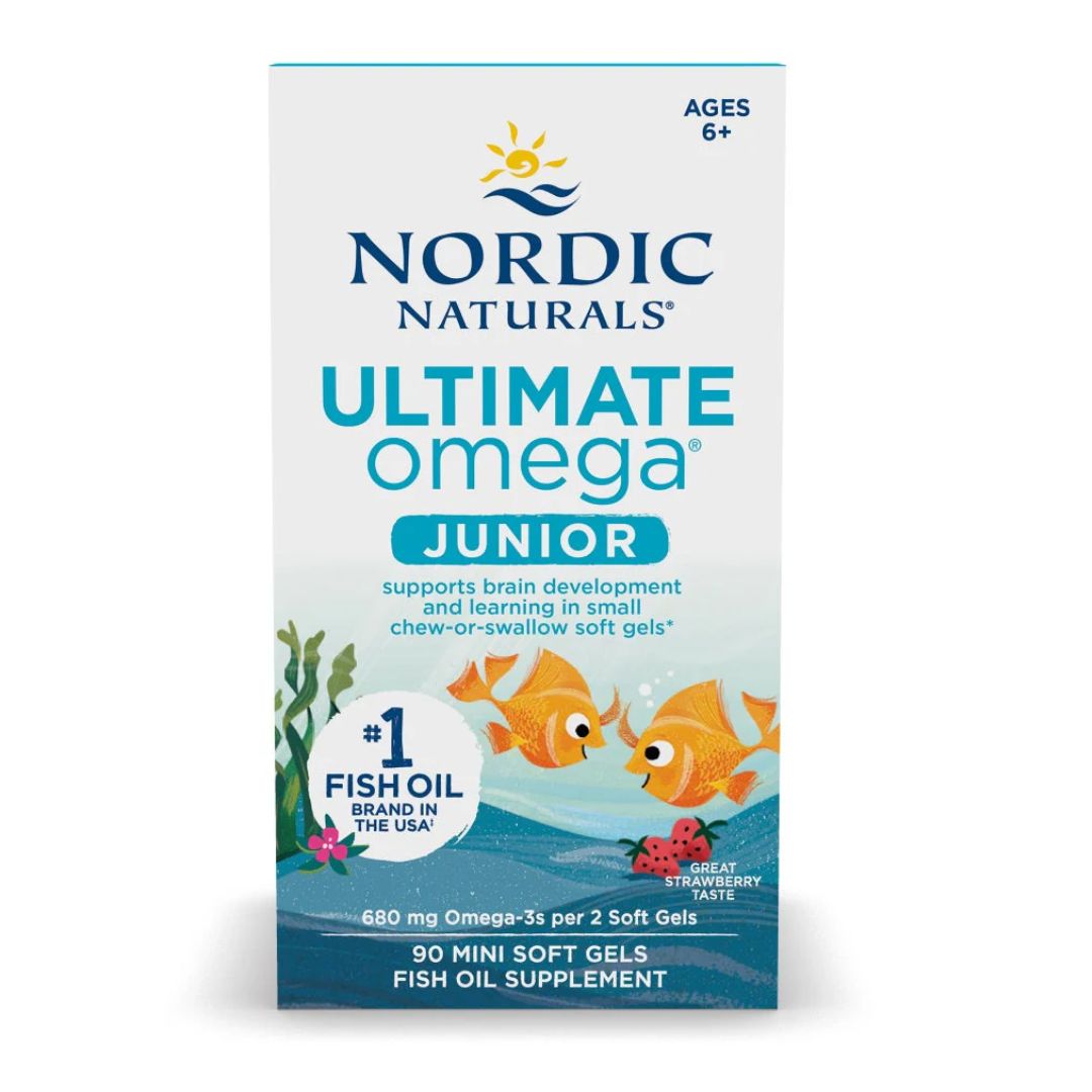 ULTIMATE OMEGA JUNIORI / MANSIKKA / 680 mg / 90 pehmokapselia