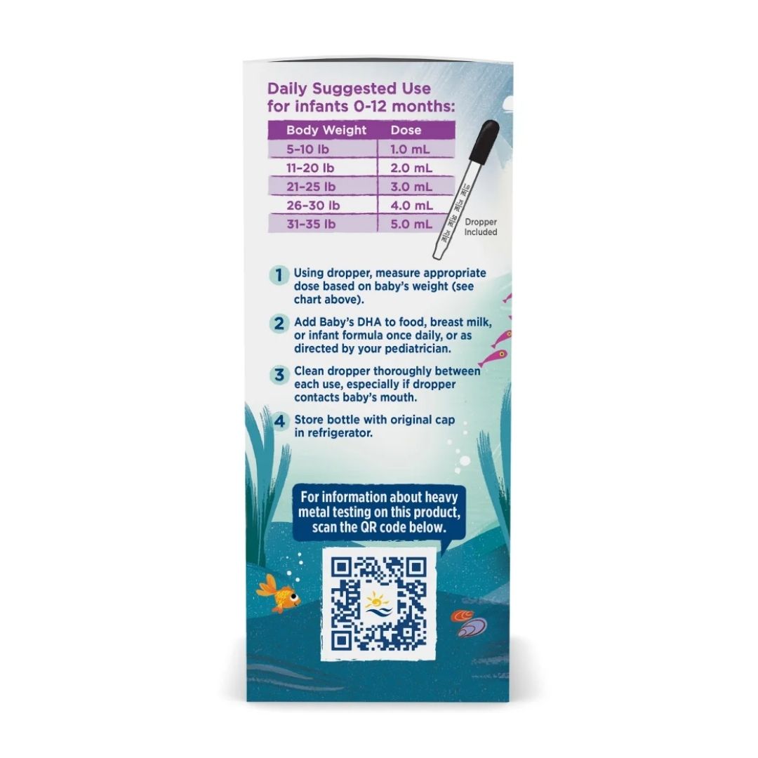 NORDIC NATURALS Baby's DHA, 1050 mg with Vitamin D3 (60 ml / 2 fl. oz.)