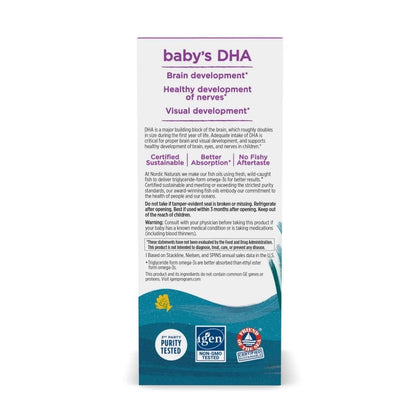 NORDIC NATURALS Baby's DHA, 1050 mg with Vitamin D3 (60 ml / 2 fl. oz.)