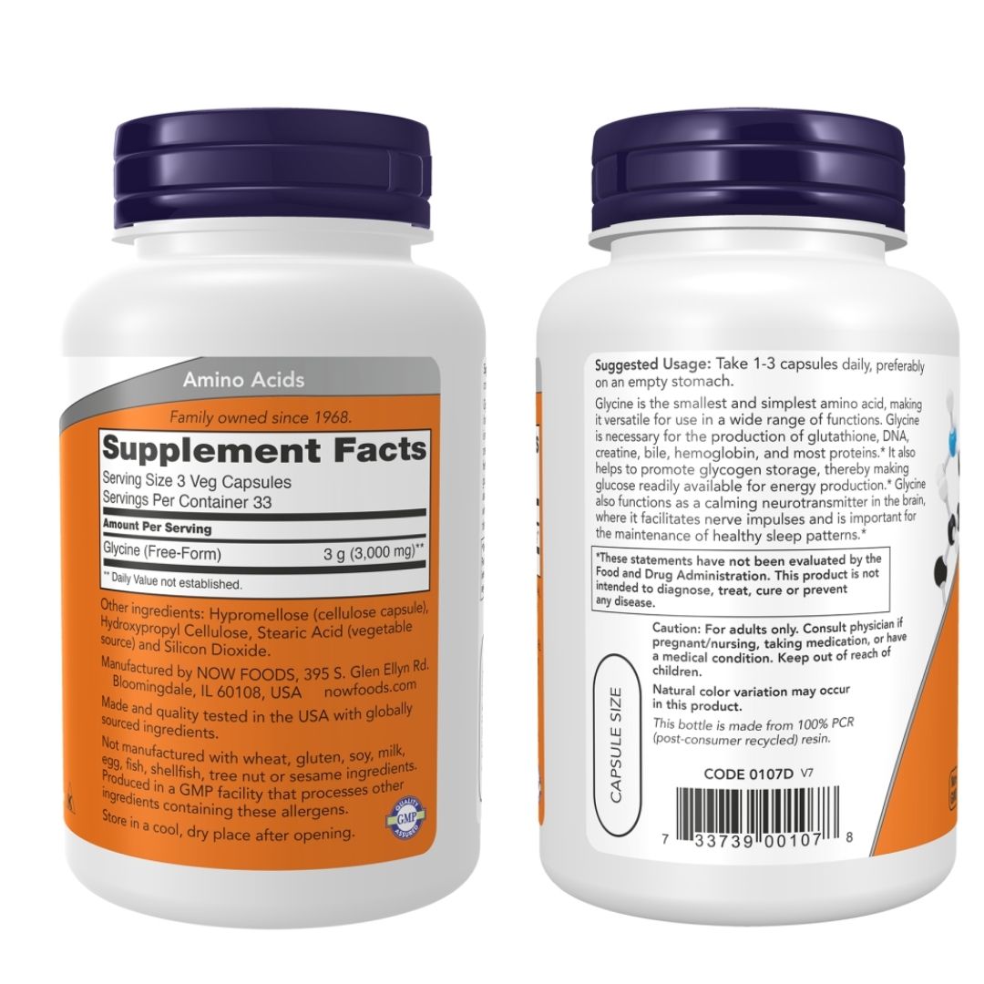 GLYSIINI / VAPAA MUOTO / 1000 mg / 100 vkaps.