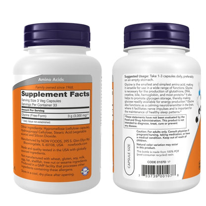 GLYSIINI / VAPAA MUOTO / 1000 mg / 100 vkaps.