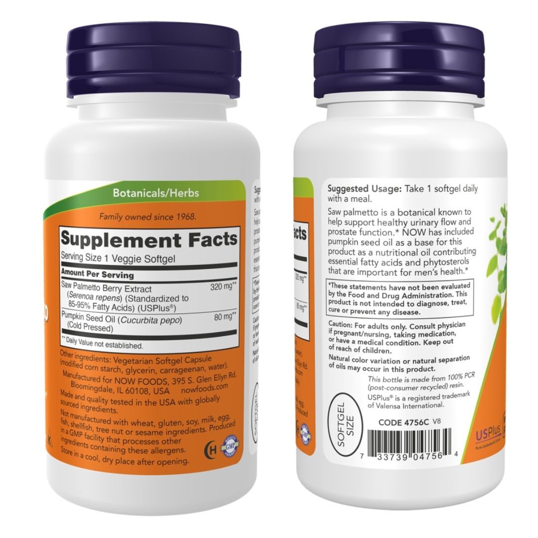 SAHAPALMU-UUTE + KURPITSANSIEMENUUTE / 320 mg / 90 kapselia