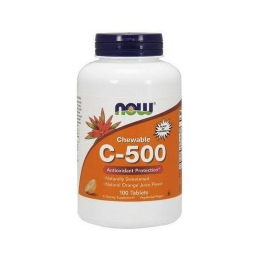 C-VITAMIINI / 500 mg / PURESKELTAVA / APPELSIININ MAKU / 100 tabl.