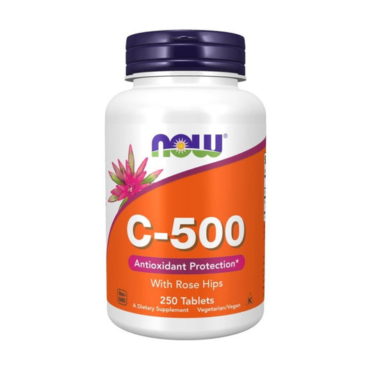C-VITAMIINI / 500 mg / RUUSUNMARJAJAUHEELLA / 250 tabl.
