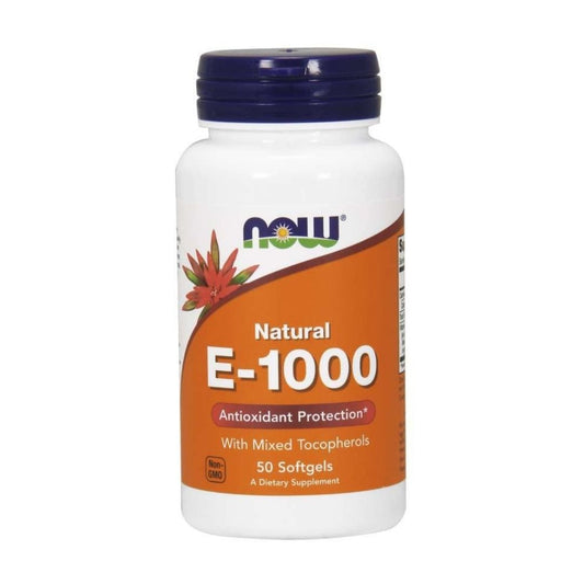 NATÜRLICHES E-1000 / GEMISCHTE TOKOFEROLE / 50 Weichkapseln