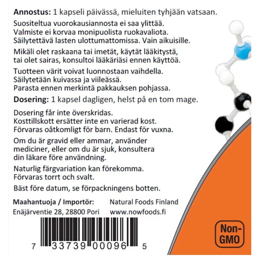 GLUTATIONI / PELKISTETTY MUOTO / 250 mg / 60 kaps.