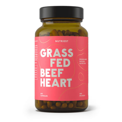 LUOMU GRASS FED KUIVATTU NAUDAN SYDÄN / 240 KAPSELIA