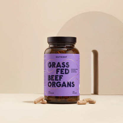 LUOMU GRASS FED NAUDAN PAKASTEKUIVATTU SISÄELIMET / 240 kaps.