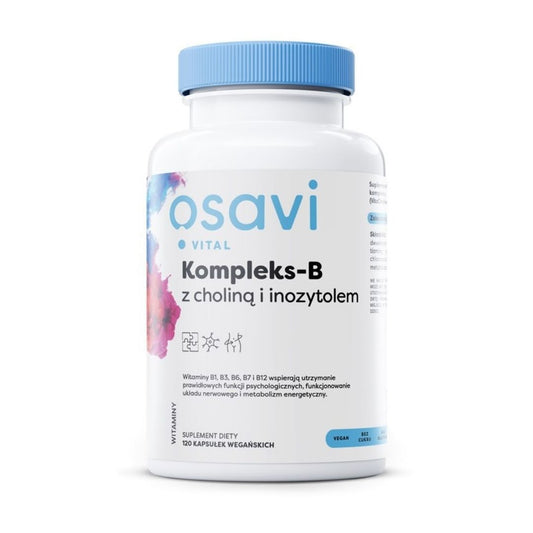 B-VITAMIINIYHDISTE + KOLIINI + INOSITOLI / 120 vkaps.