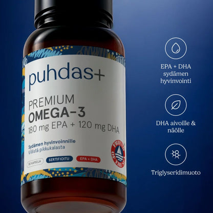 PREMIUM OMEGA-3 / 180 mg EPA + 120 mg DHA / 160 kaps.