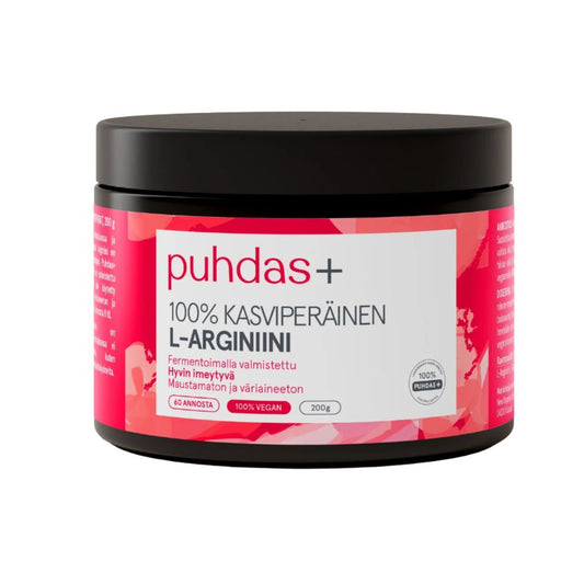 100% L-ARGINIINIJAUHE / VEGAANINEN / 200 g