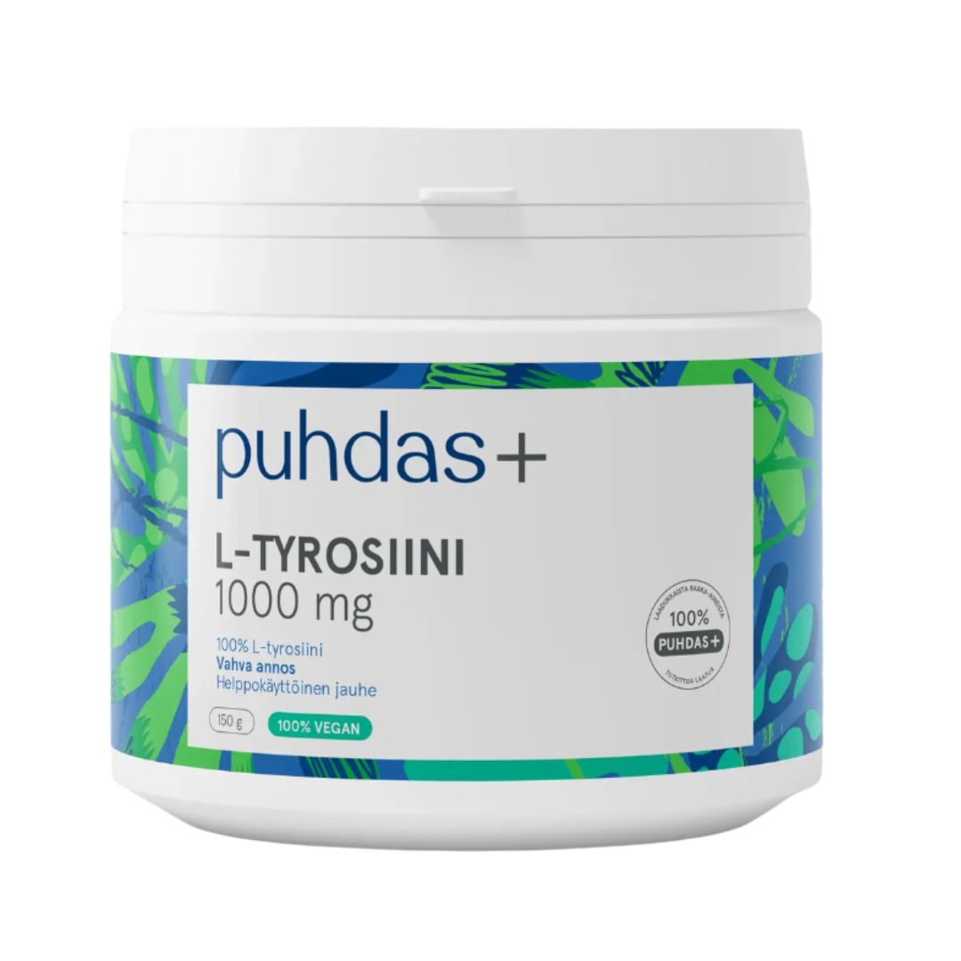 100% L-TYROSIINIJAUHE / 1000 mg / 150 g