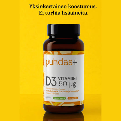 D3-VITAMIINI / OLIIVIÖLJY / 100 mcg / 60 kaps.