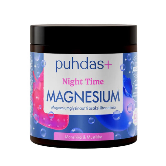 NIGHT TIME MAGNESIUM / JAUHE / MANSIKKA & MUSTIKKA / 80 g
